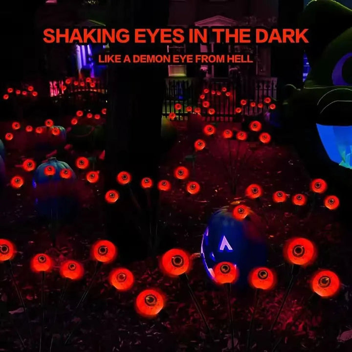Oświetlone Halloweenowe Oczy Solarne Lampy Ogrodowe