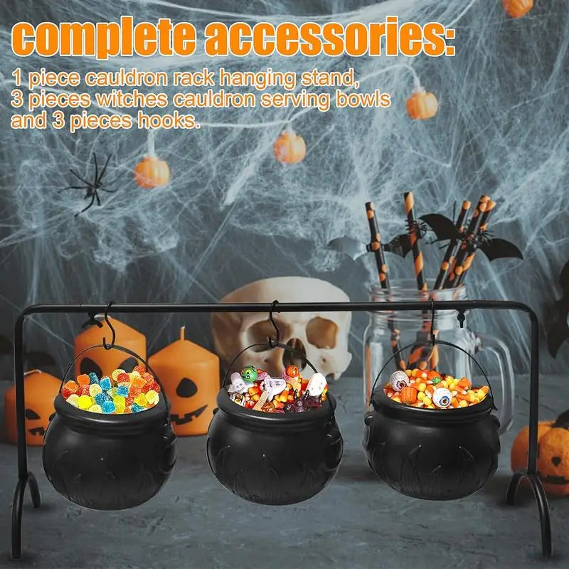 Zestaw dekoracji na Halloween - Cukierki w Kociołku Czarownicy