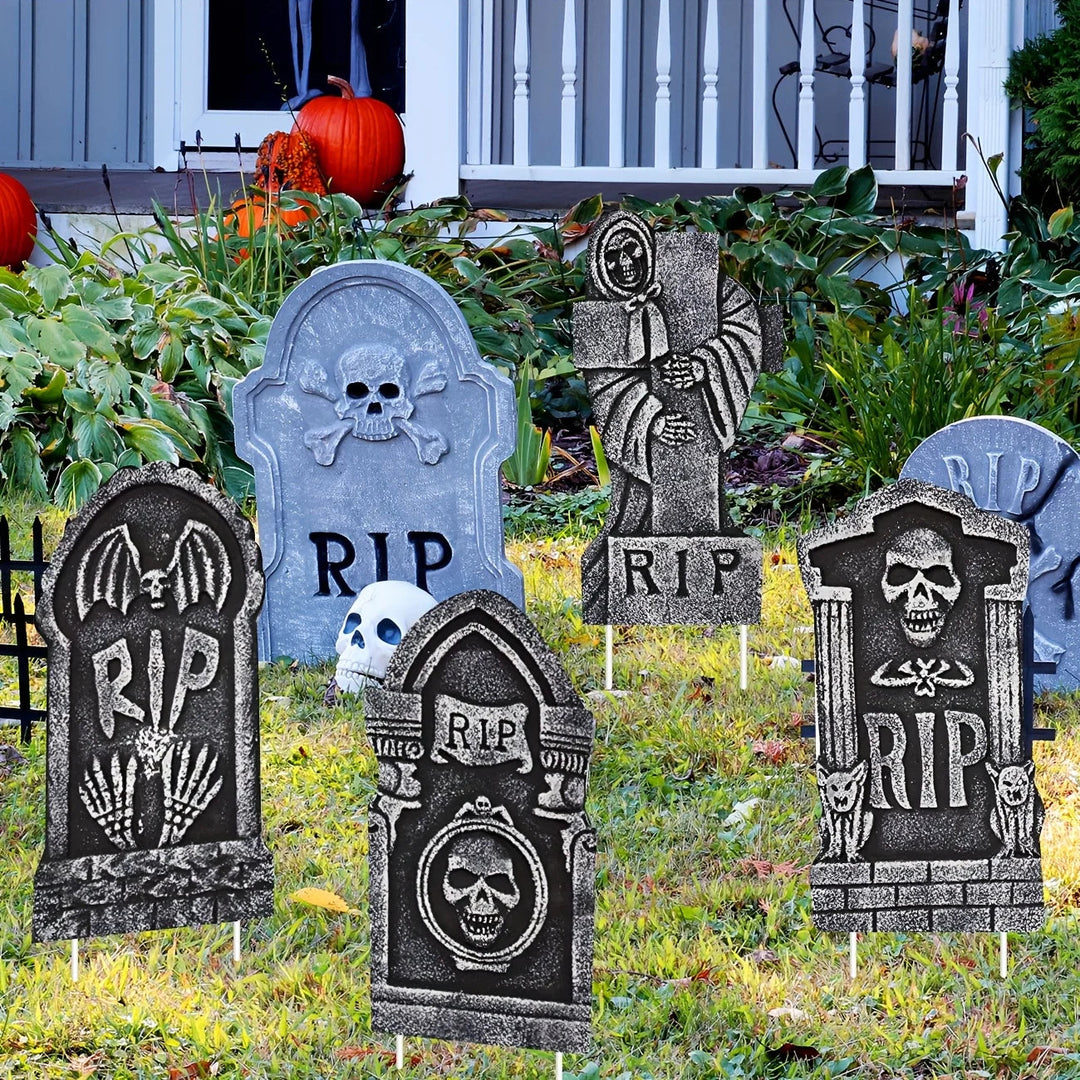 Nagrobki na Halloween z palikami