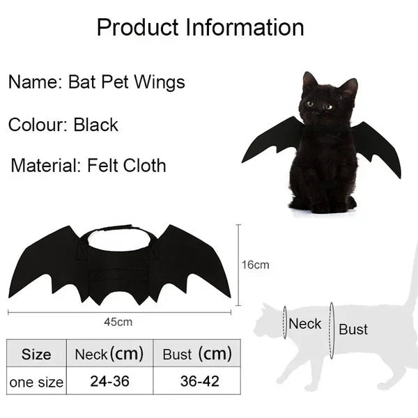 Kostium Halloween dla Zwierząt w Kształcie Skrzydeł Nietoperza