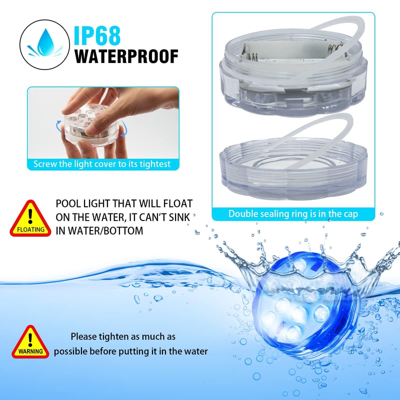 Podwodne lampy LED do basenu 10 lamp
