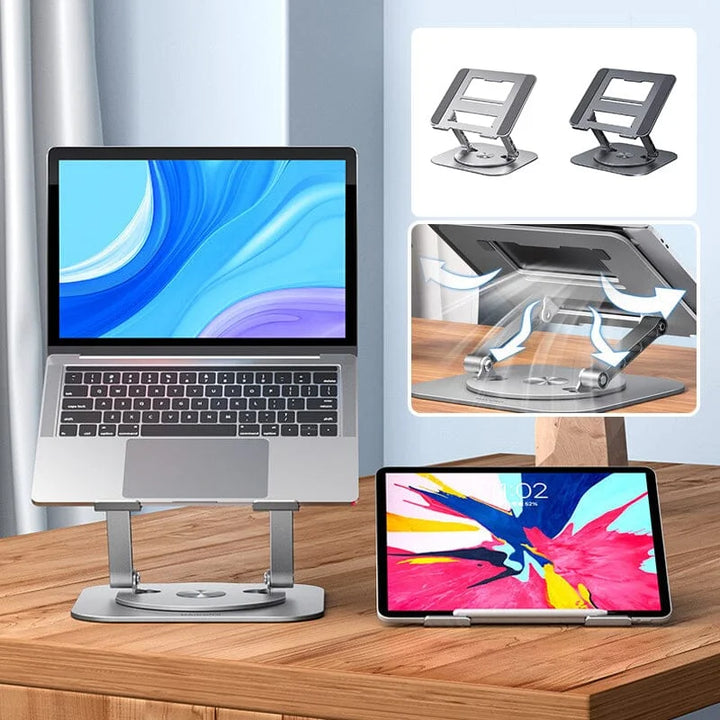 Stojak na laptopa z aluminium, obrotowy o 360 stopni