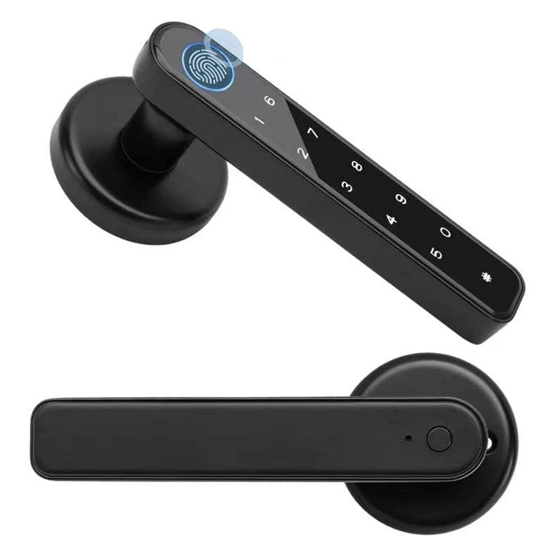 Inteligentny elektroniczny zamek do drzwi z kontrolą przez aplikację mobilną i odciskiem palca Bluetooth