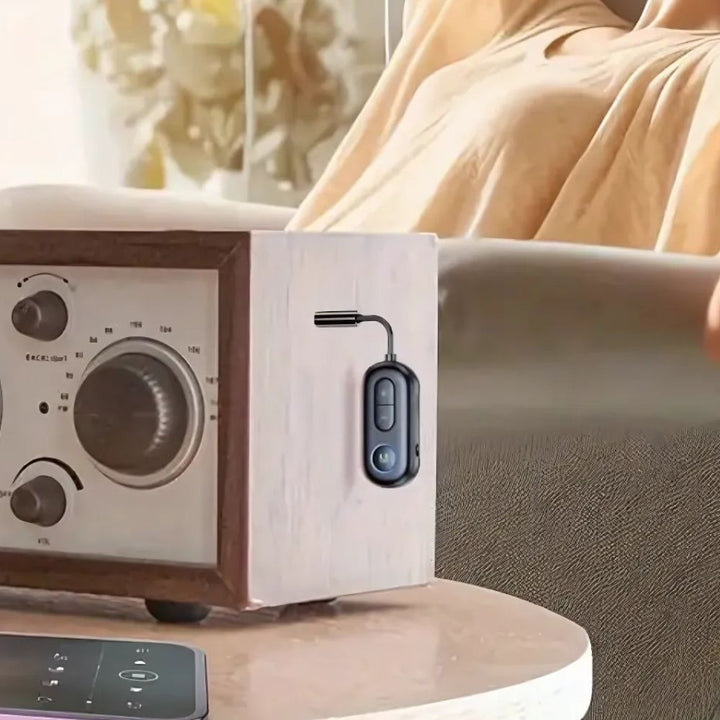Bezprzewodowy nadajnik odbiornik audio Bluetooth 5.4 adapter samolotowy z mikrofonem