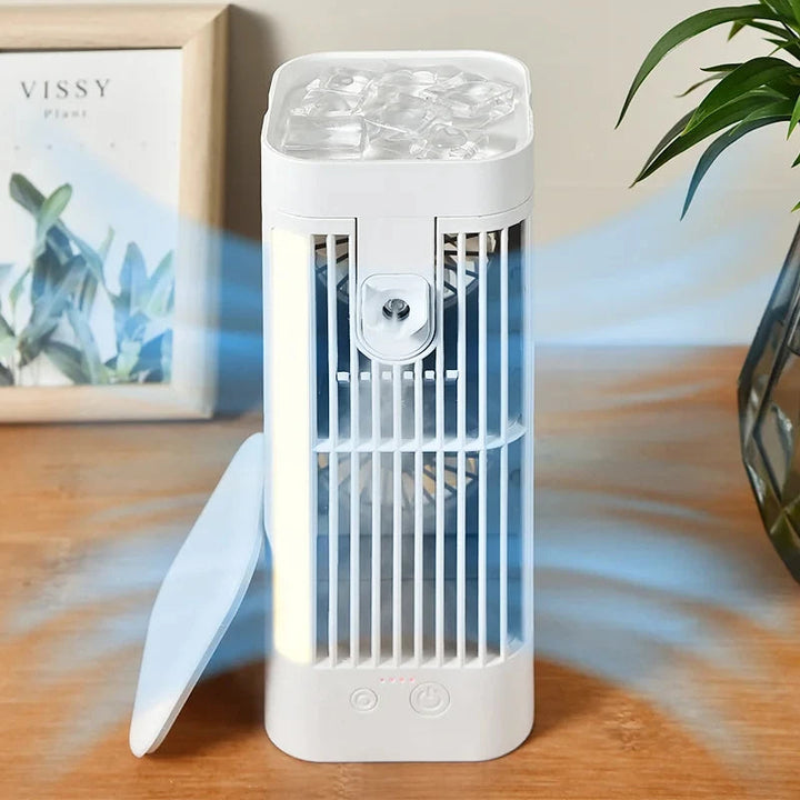 Mini przenośny wentylator klimatyzacyjny z funkcją chłodzenia sprayem
