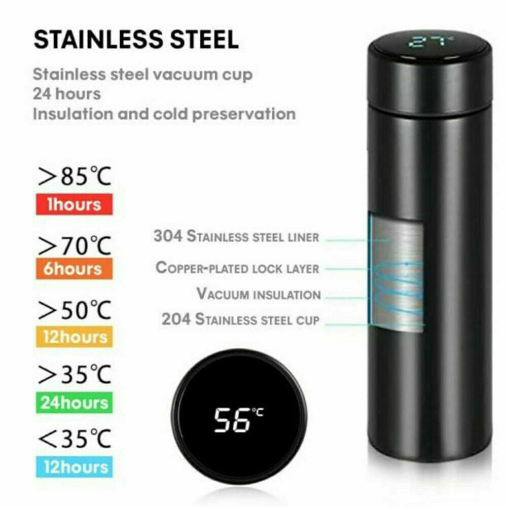 Termos z wyświetlaczem temperatury LED