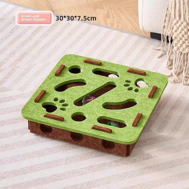 Interaktywny Puzzel dla Kota z Filcu