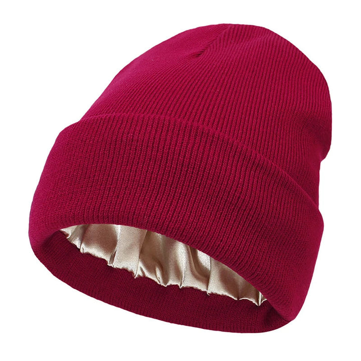 Czapka Beanie z Satynowym Wnętrzem dla Kobiet