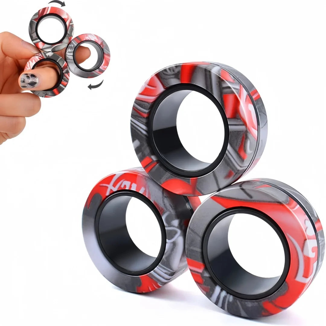 Zestaw Magnetycznych Pierścieni Fidget Spinner