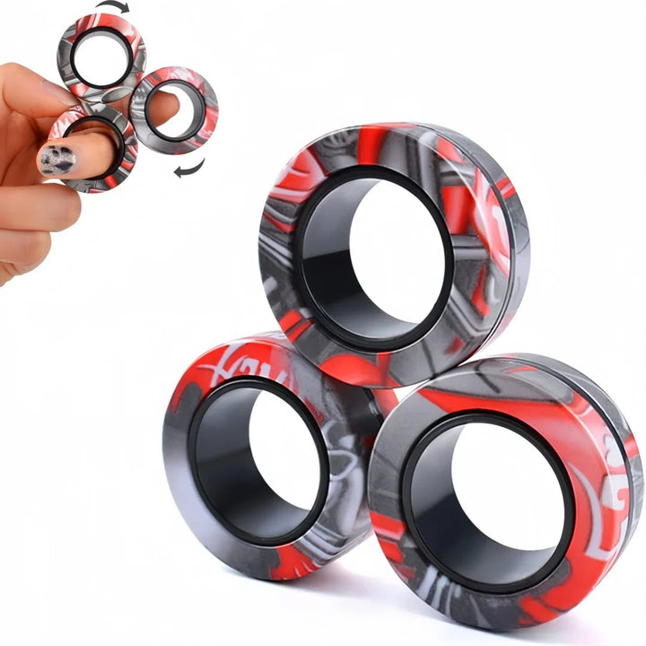 Zestaw Magnetycznych Pierścieni Fidget Spinner