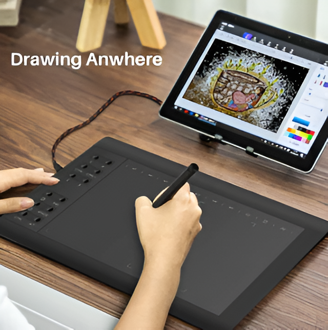 Graficzny tablet do rysowania z cyfrowym piórem