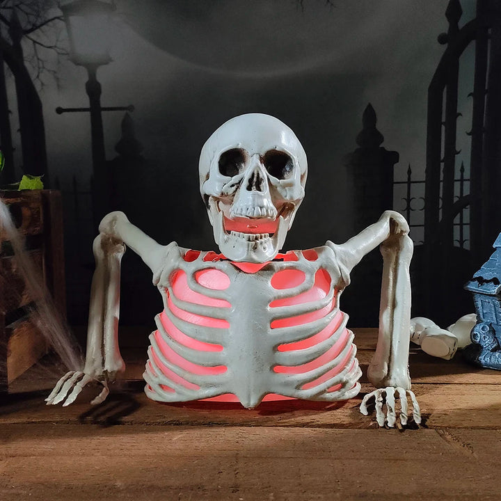 Świecąca Czaszka Szkieletu Dekoracja Halloween