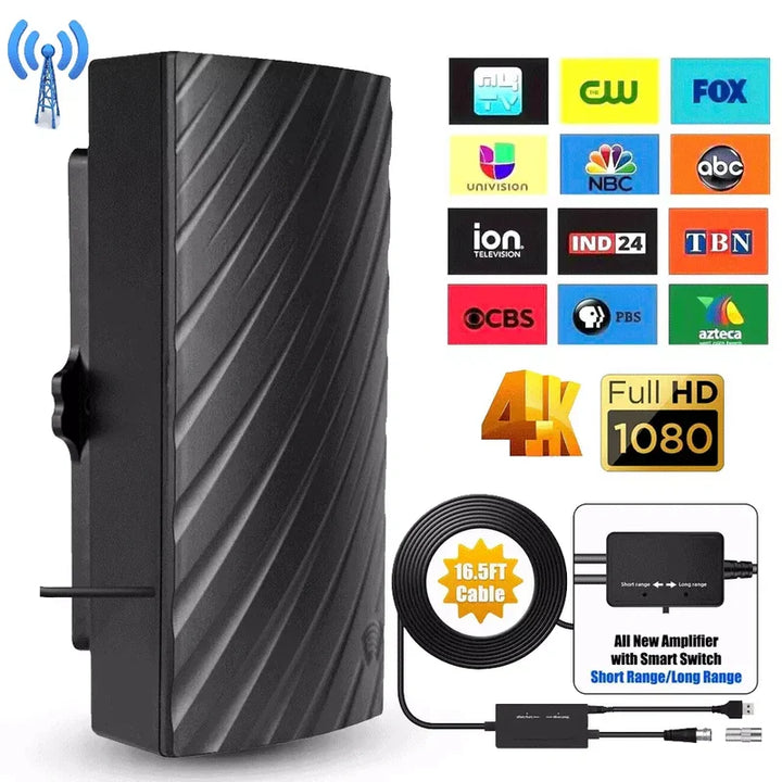 Antenna cyfrowa HDTV 4K o długim zasięgu wewnętrzna 600 mil
