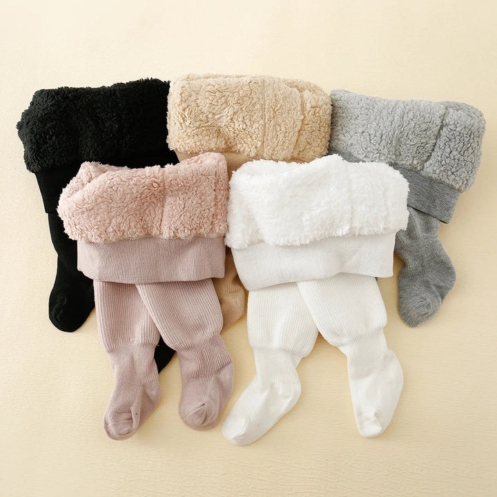Legginsy dziecięce na zimę z fleecem