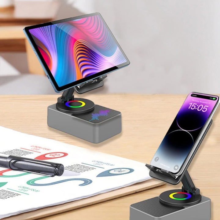 Stojak na telefon 4 w 1 z głośnikiem Bluetooth