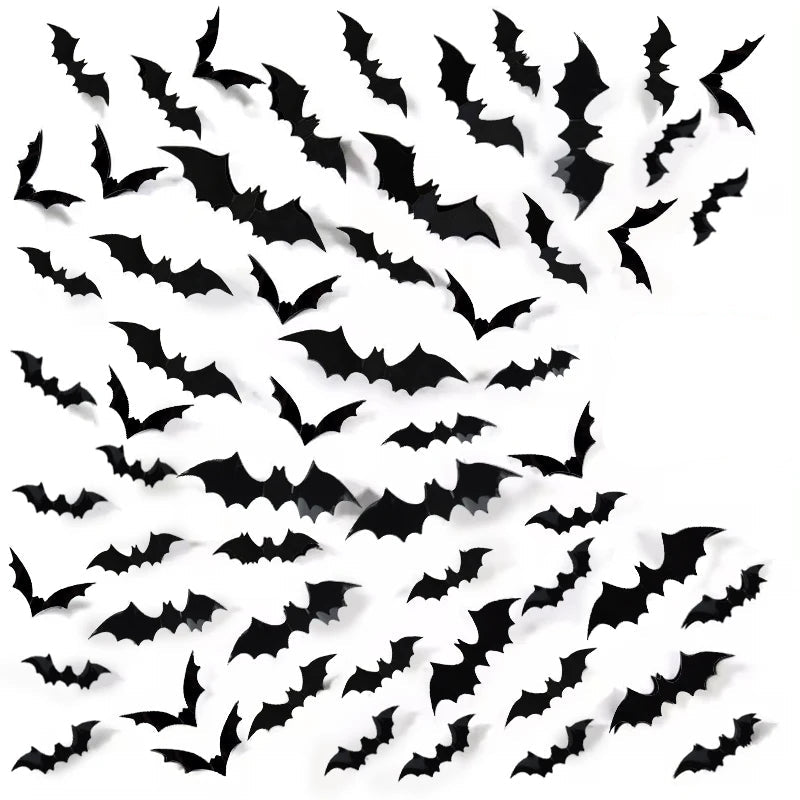 3D PVC Naklejki na Ścianę Nietoperze Halloween