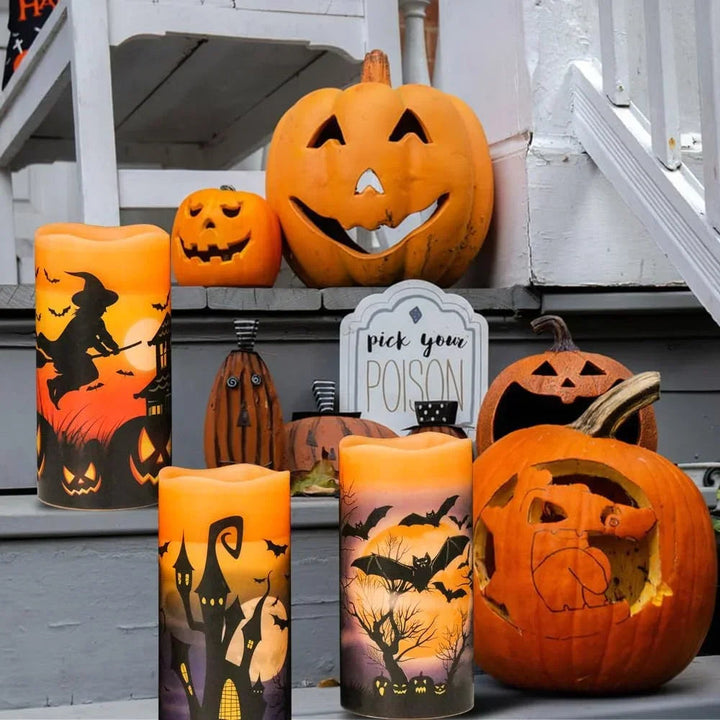 Zestaw świec bezpłomieniowych na Halloween