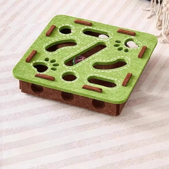 Interaktywny Puzzel dla Kota z Filcu