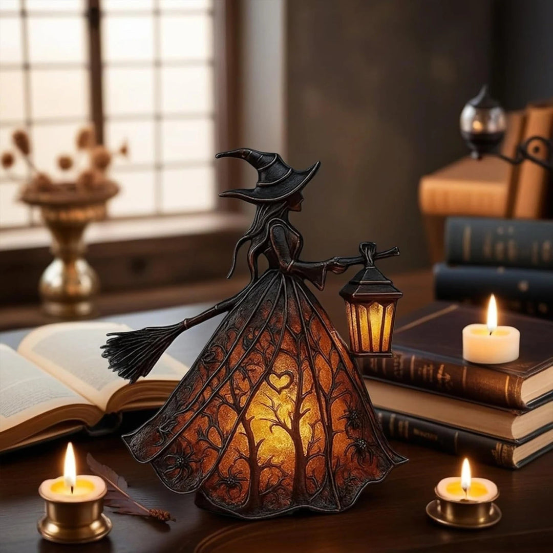 Lampka Stołowa Czarownicy na Halloween - Straszna Dekoracja Biurka