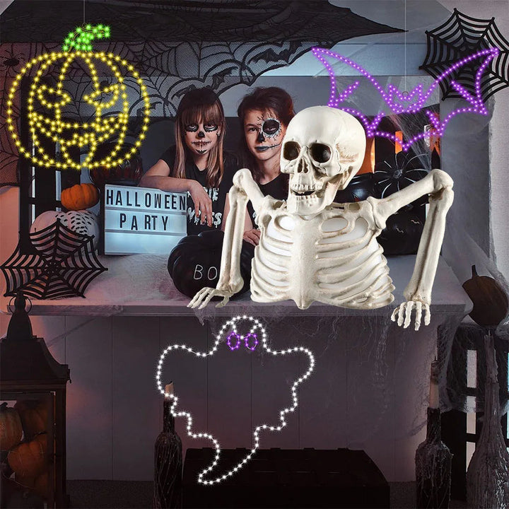 Świecąca Czaszka Szkieletu Dekoracja Halloween