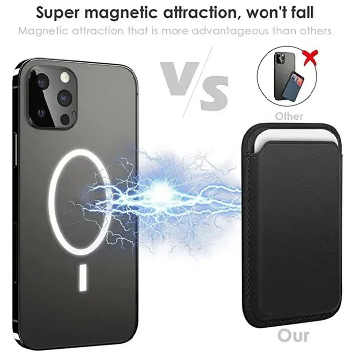 Magnetyczny Skórzany Portfel na Karty do iPhone&