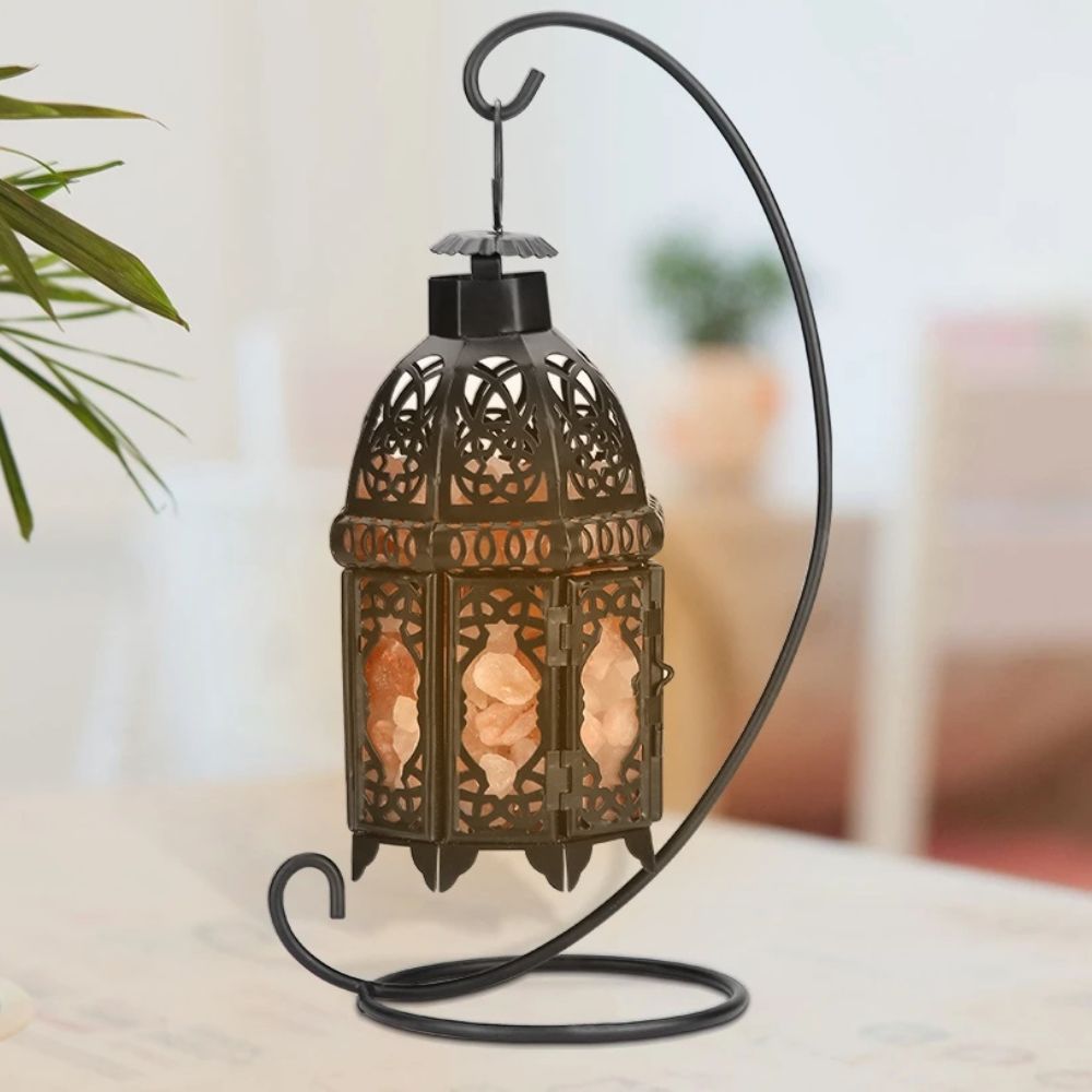Lampa Stołowa z Soli Woskowej w Stylu Vintage