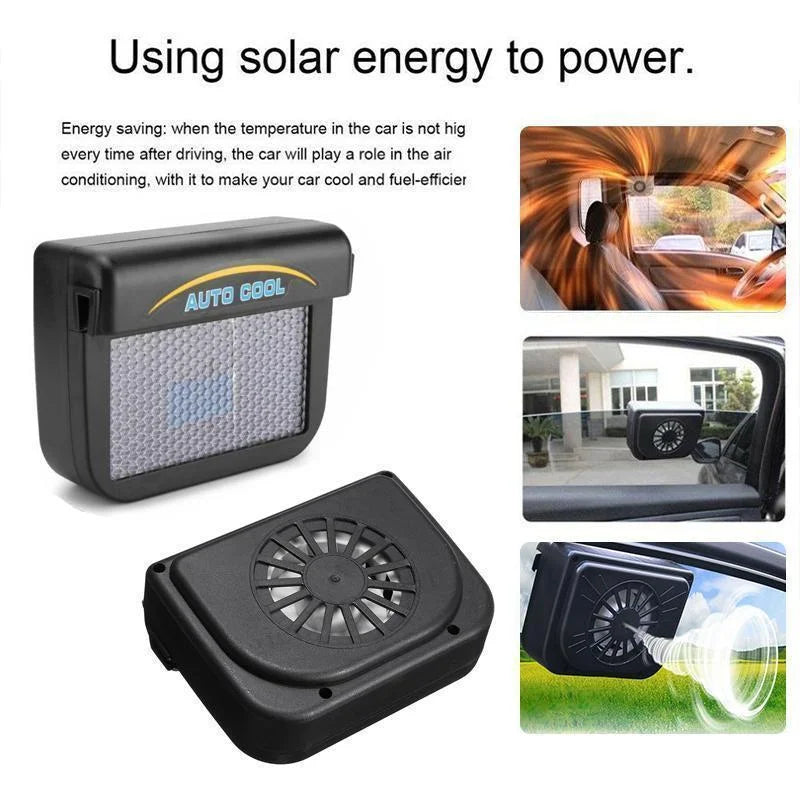 Wentylator okienny samochodowy zasilany energią słoneczną