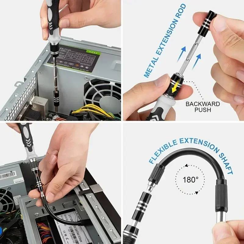 Zestaw wkrętaków z końcówkami 115 w 1