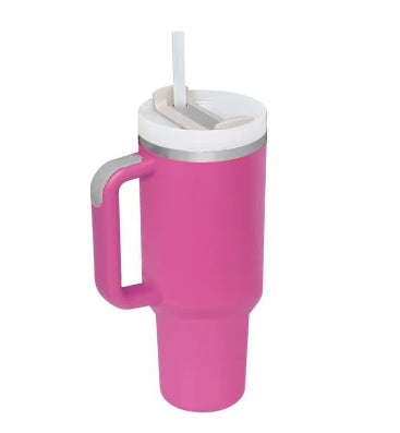 Kubek termiczny 1200 ml z uchwytem i słomką, stal nierdzewna