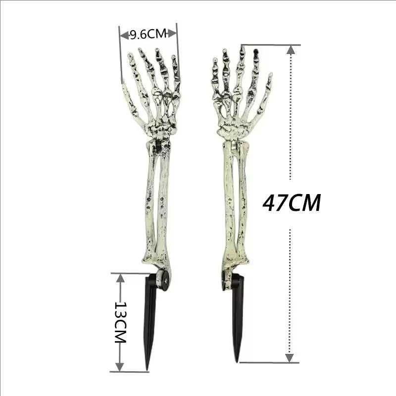 Halloweenowe Słoneczne Lampy w Kształcie Ręki Szkieletu