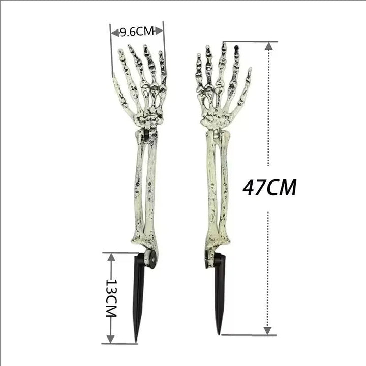 Halloweenowe Słoneczne Lampy w Kształcie Ręki Szkieletu