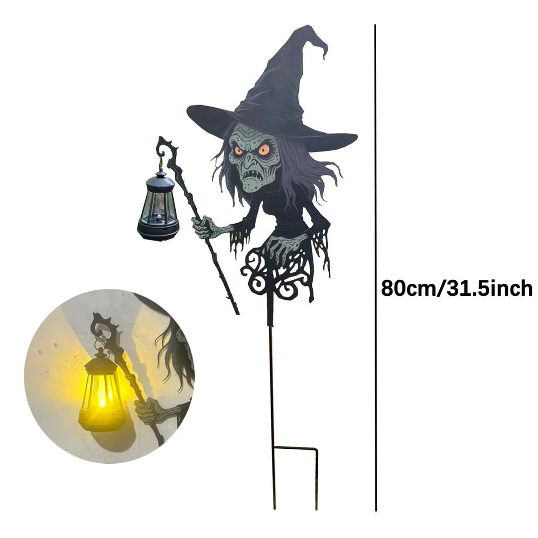 Dekoracja Czarownicy na Halloween z Oświetleniem LED
