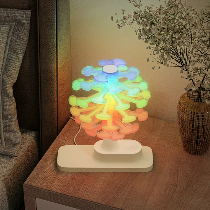 Lampa Stołowa Spiralne Drzewo z Wbudowanym Bezprzewodowym Ładowarką