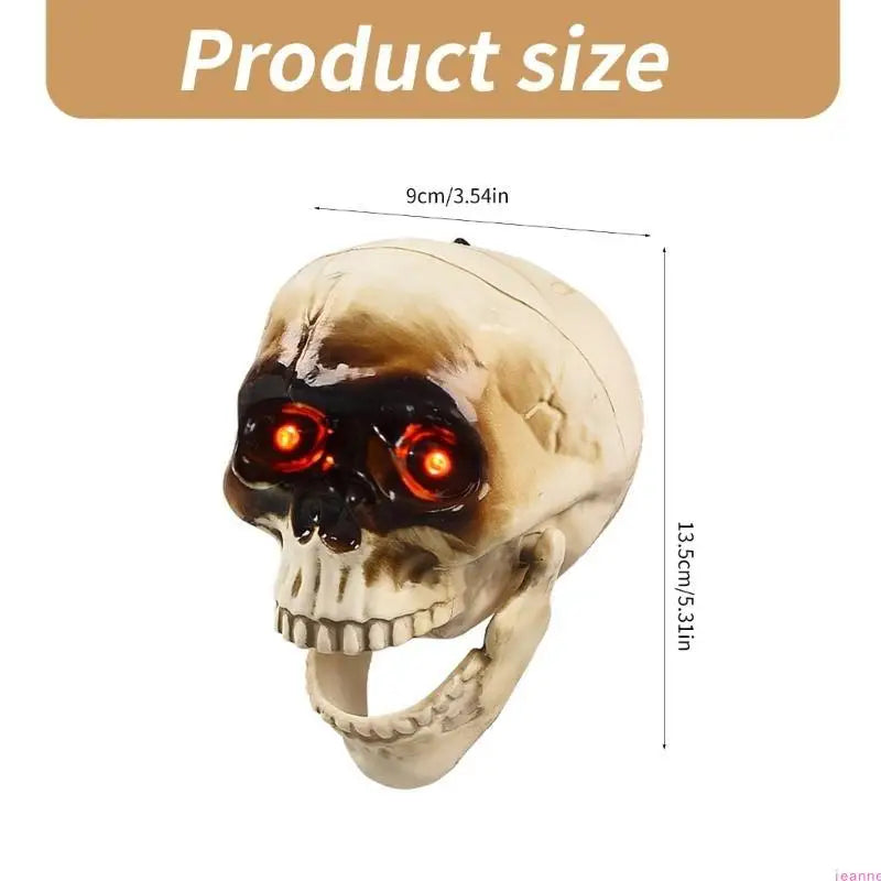 Animowana Czaszka Halloween z Migającymi Oczami