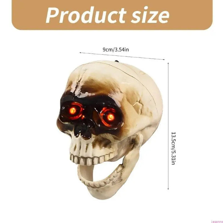 Animowana Czaszka Halloween z Migającymi Oczami