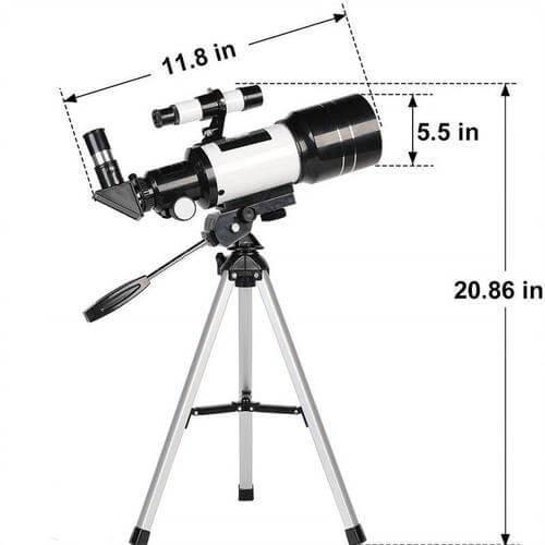 Profesjonalny Teleskop Astronomiczny - Obserwacja Księżyca z Statywem - 150x Powiększenie