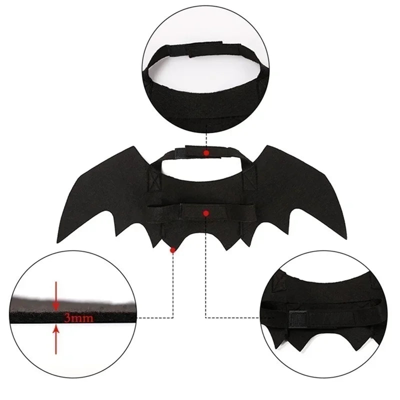 Kostium Halloween dla Zwierząt w Kształcie Skrzydeł Nietoperza