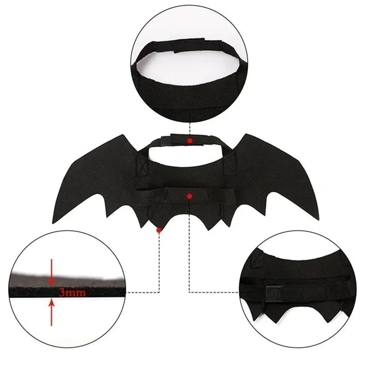 Kostium Halloween dla Zwierząt w Kształcie Skrzydeł Nietoperza
