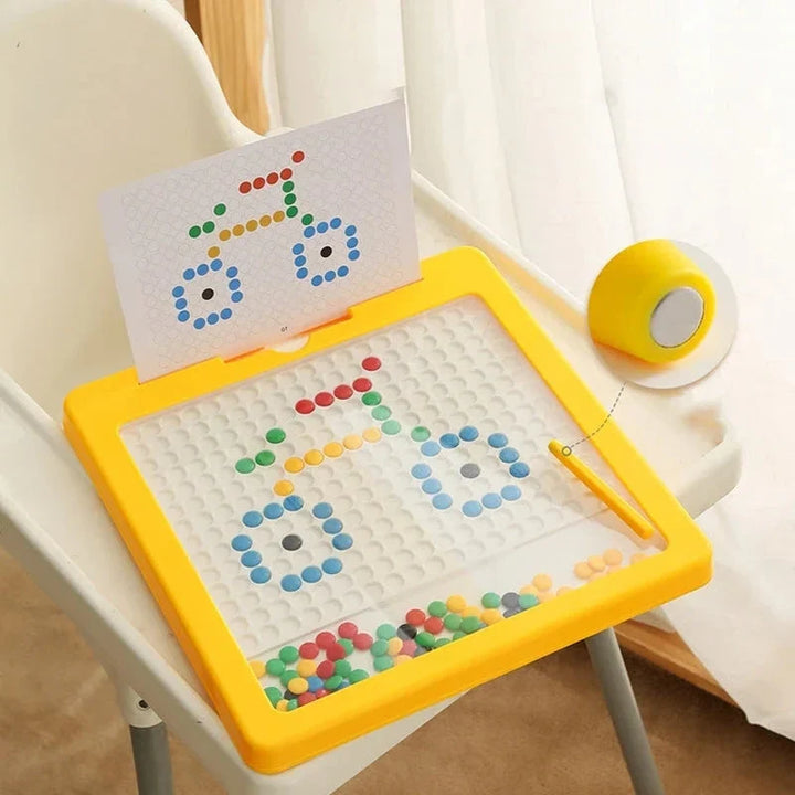 Duża Magnetyczna Tablica Rysunkowa dla Dzieci Montessori z Magnetycznymi Kropkami