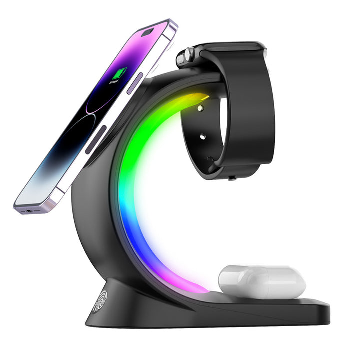 Domero Magnetyczna stacja ładująca z nastrojowym światłem RGB
