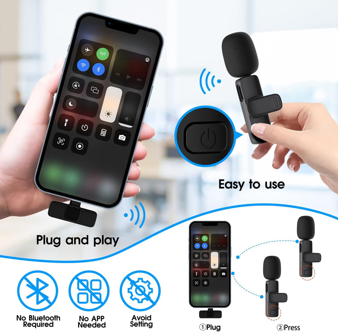 Zestaw 2 Mikrofonów Bezprzewodowych Do iPhone&