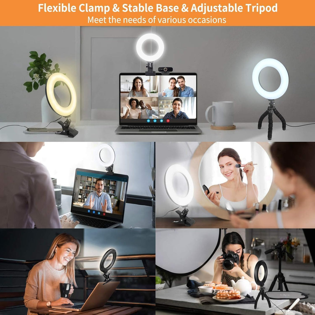 Lampa pierścieniowa na laptopa