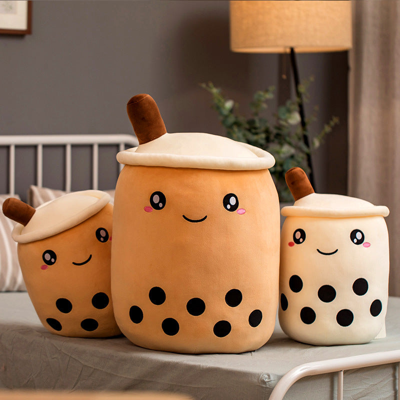 Pluszowy kubek bubble tea z buźką