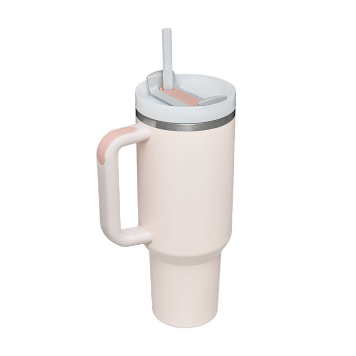 Kubek termiczny 1200 ml z uchwytem i słomką, stal nierdzewna