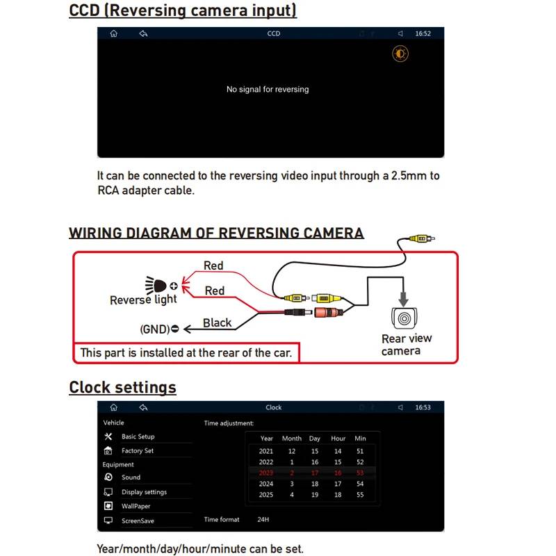 Radio samochodowe z ekranem dotykowym, Bluetooth i kamerą cofania