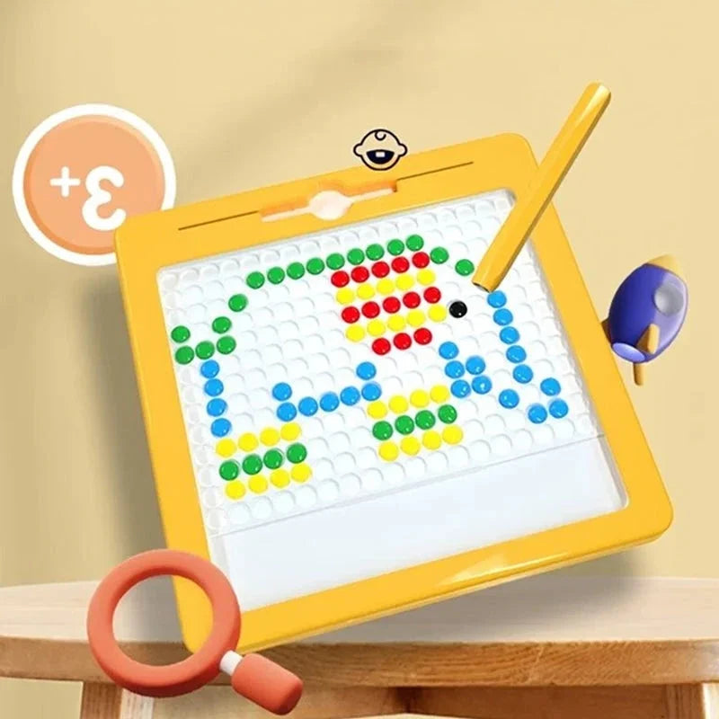 Duża Magnetyczna Tablica Rysunkowa dla Dzieci Montessori z Magnetycznymi Kropkami