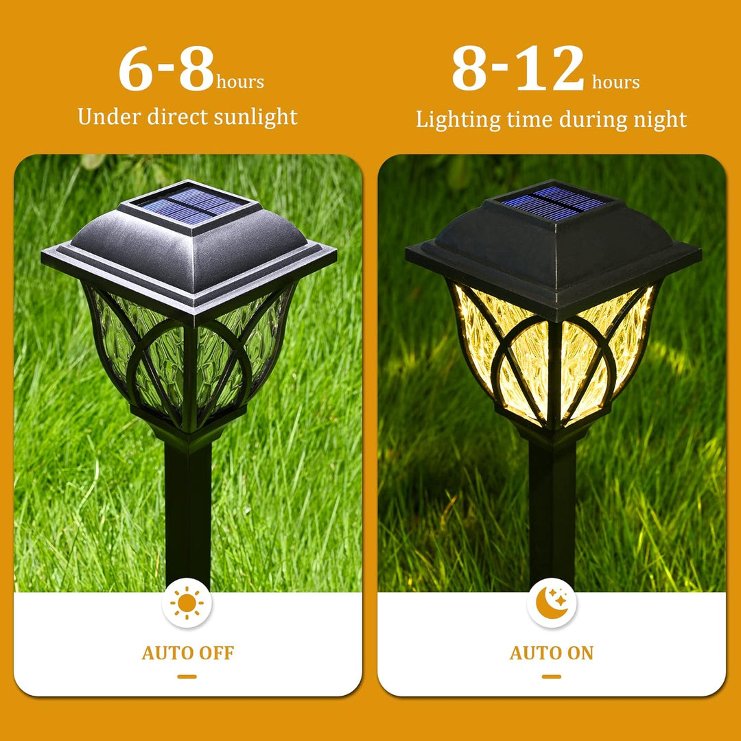 6 Pak LED Solarne Oświetlenie Ścieżek Ogrodowych Zewnętrznych