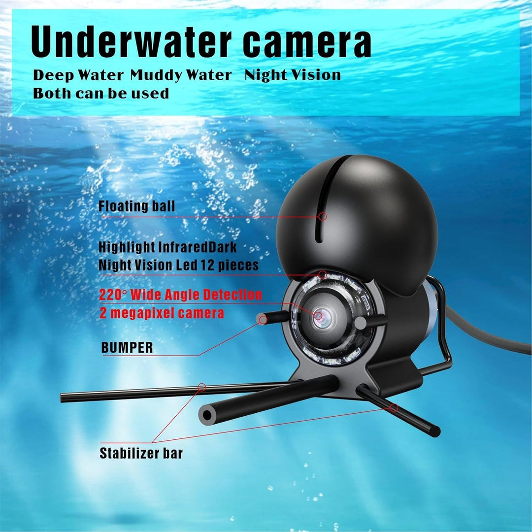 Przenośny Sonar Rybarski z Kamerą Podwodną i Monitorem LCD 4.3 cala