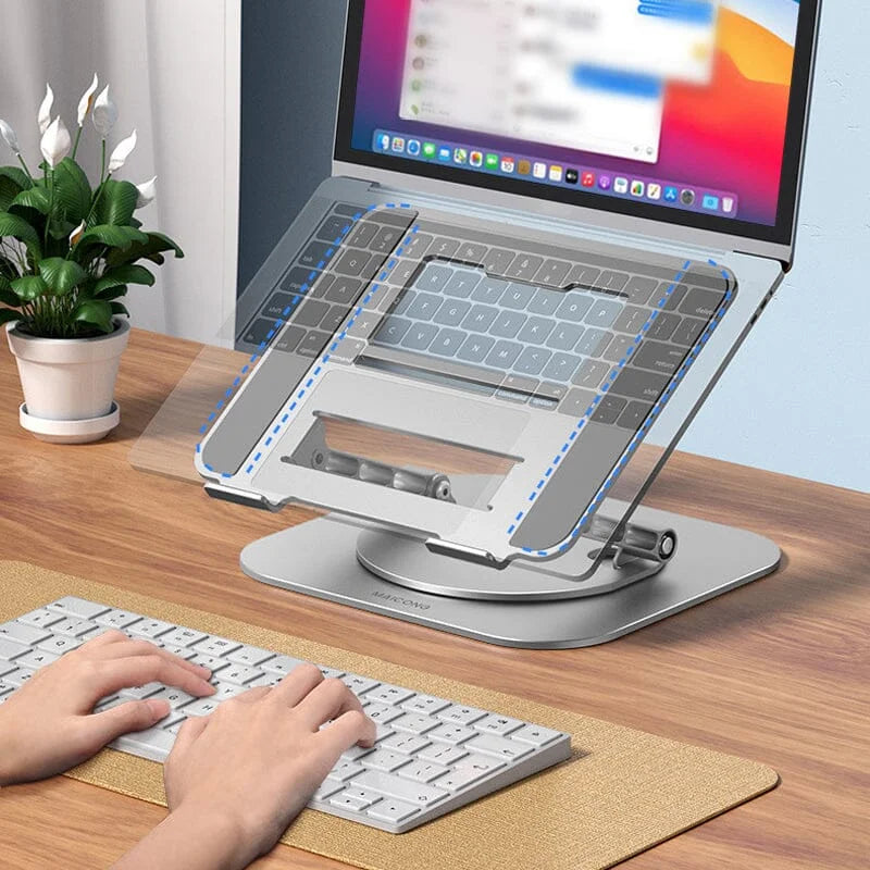Stojak na laptopa z aluminium, obrotowy o 360 stopni