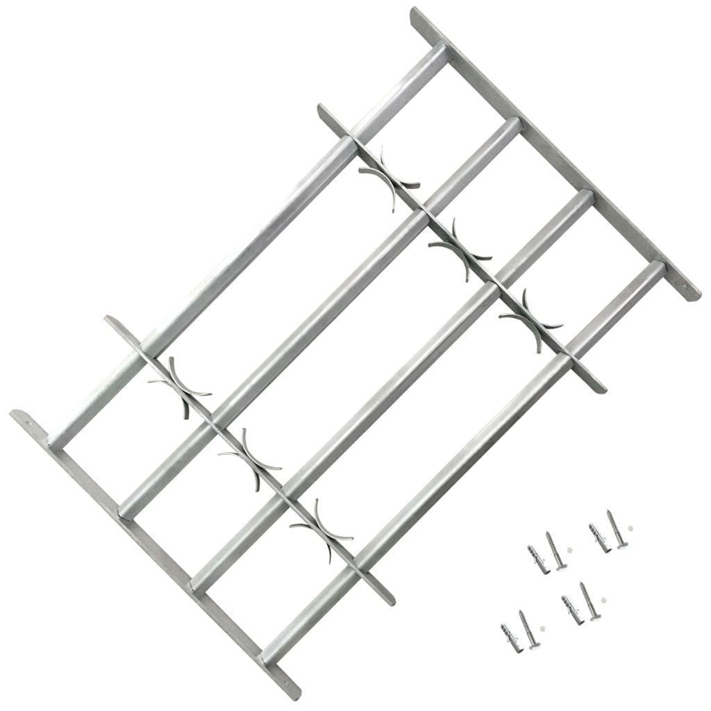 Regulowana krata bezpieczeństwa do okien z 3 poprzeczkami 700-1050 mm
